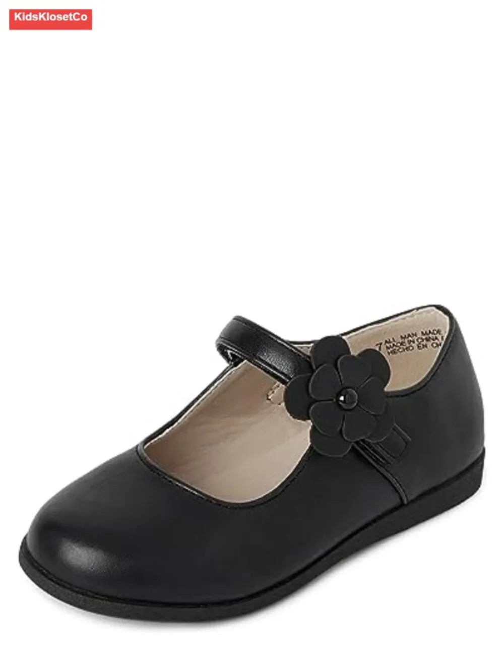 Faux Leather Closed Toe Mary Jane Flats for Baby & Toddler Girls